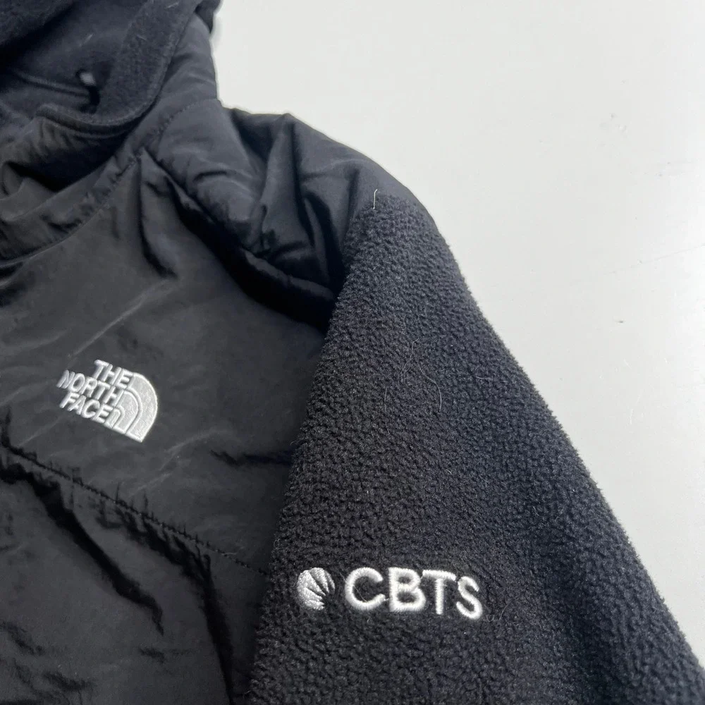 The North Face Denali Fleece Jacket Mens Medium Black Full Zip CBTS Logo Outdoor